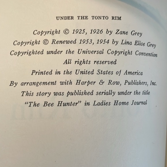 Under the Tonto Rim by Zane Grey. First Published in 1925 - Picture 3 of 10